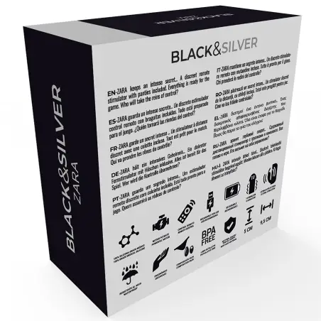 BLACK&SILVER - ZARA ESTIMULADOR CONTROL REMOTO CON PANTY GRATIS 