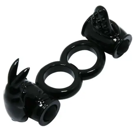BAILE - SWEET RING ANILLO DOBLE CON RABBIT DOBLE Anillos con Vibración