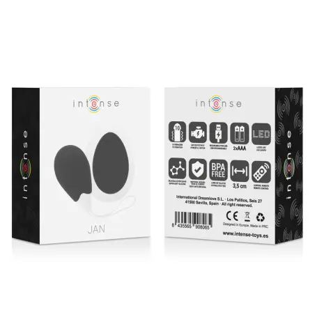 INTENSE - JAN HUEVO VIBRADOR CONTROL REMOTO NEGRO 