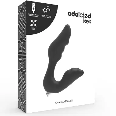 ADDICTED TOYS - VIBRADOR PROSTÁTICO RECARGABLE MODEL 6 - NEGRO 