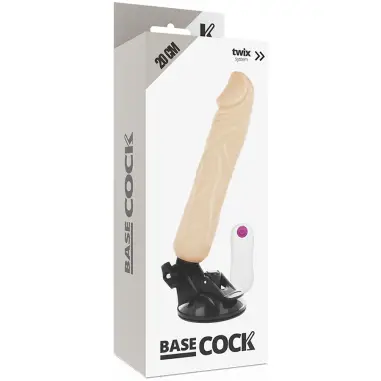 BASECOCK - VIBRADOR REALÍSTICO CONTROL REMOTO NATURAL 20 CM -O- 4 CM 