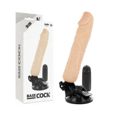 BASECOCK - VIBRADOR REALÍSTICO CONTROL REMOTO NATURAL 20 CM -O- 4 CM