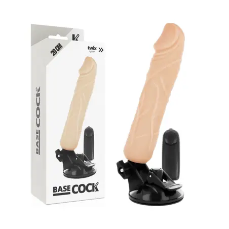 BASECOCK - VIBRADOR REALÍSTICO CONTROL REMOTO NATURAL 20 CM -O- 4 CM 