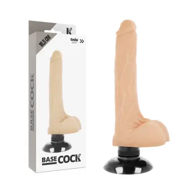 BASECOCK - VIBRADOR REALÍSTICO 2-1 NATURAL 18.5 CM -O- 4 CM Vibradores Realísticos