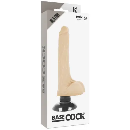 BASECOCK - VIBRADOR REALÍSTICO 2-1 NATURAL 18.5 CM -O- 4 CM Vibradores Realísticos