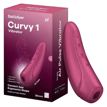 SATISFYER - CURVY 1 ROJO ROSADO 