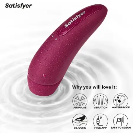 SATISFYER - CURVY 1 ROJO ROSADO 