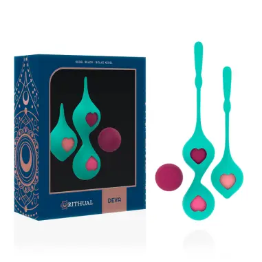 SET DEVA RITUAL ENTRENAMIENTO PELVICO VERDE AQUA 