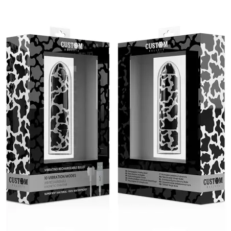 CUSTOM BULLETS - BALA RECARGABLE COW 10 INTENSIDADES Balas vibradoras