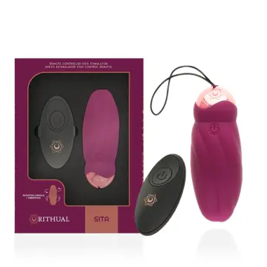 RITHUAL - SITA HUEVO CONTROL REMOTO ROTACIÓN DE PERLAS + VIBRACIÓN 