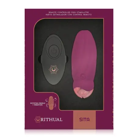 RITHUAL - SITA HUEVO CONTROL REMOTO ROTACIÓN DE PERLAS + VIBRACIÓN 