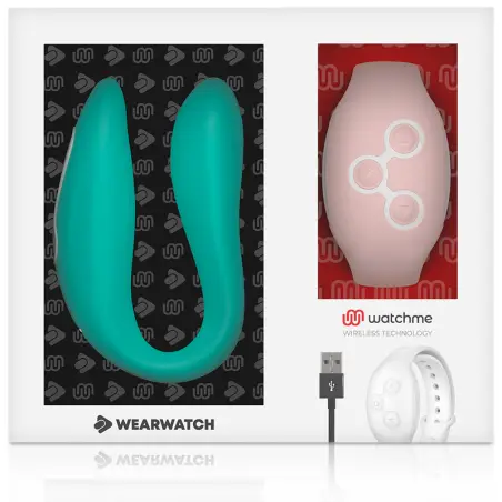 WEARWATCH - VIBRADOR DUAL TECHNOLOGY WATCHME AGUA MARINA / ROSA 