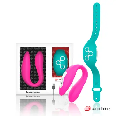 WEARWATCH - VIBRADOR DUAL TECHNOLOGY WATCHME FUCSIA / AGUA MARINA 