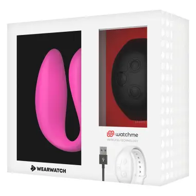 WEARWATCH - VIBRADOR DUAL TECHNOLOGY WATCHME FUCSIA /AZABACHE 
