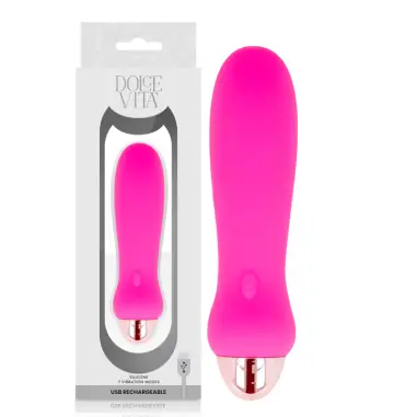 DOLCE VITA - VIBRADOR RECARGABLE FIVE ROSA 7 VELOCIDADES 