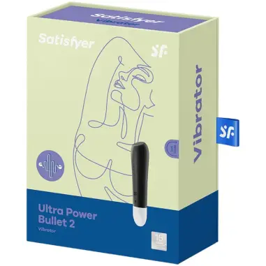 SATISFYER - ULTRA POWER BULLET 2 BALA VIBRADORA NEGRA Balas vibradoras