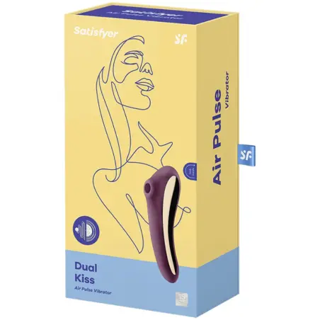 SATISFYER - DUAL KISS ESTIMULADOR CLITORIS PURPURA Succionadores sin vibración