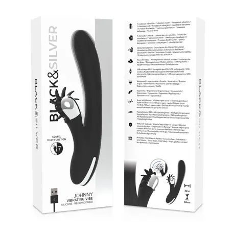 BLACK&SILVER - BUNNY JOHNNY VIBRATING VIBE 