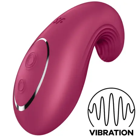 SATISFYER - DIPPING DELIGHT VIBRADOR LAY-ON ROJO 