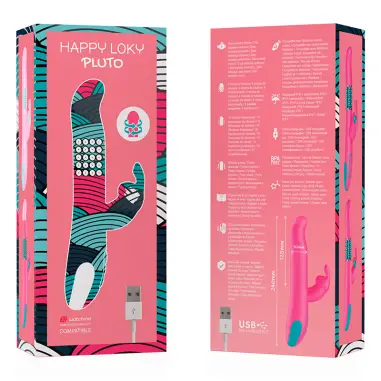 HAPPY LOKY - PLUTO RABBIT VIBRATOR & ROTATOR + MANDO CONTROL REMOTO WATCHME 