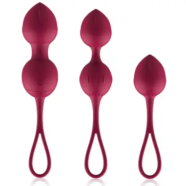 CICI BEAUTY - PREMIUM SILICONE 3 VIBRATING KEGEL BEADS REMOTE CONTROL 