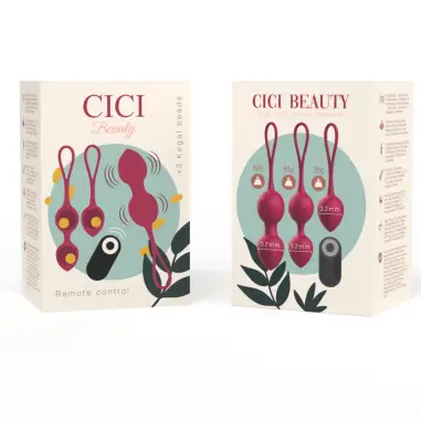 CICI BEAUTY - PREMIUM SILICONE 3 VIBRATING KEGEL BEADS REMOTE CONTROL 