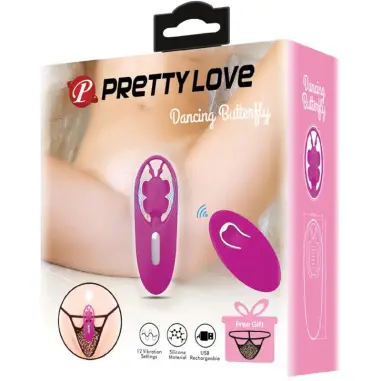 PRETTY LOVE - DANCING BUTTERFLY ESTIMULADOR PARA BRAGUITA CON CONTROL REMOTO LILA Vibradores control remoto