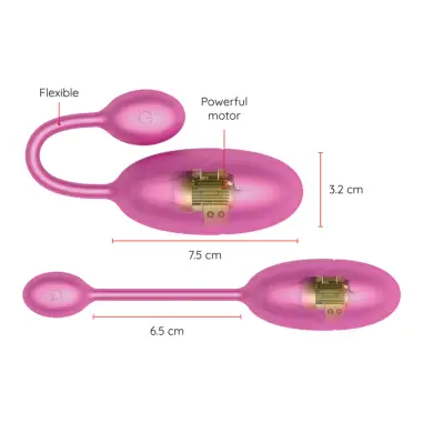 ONINDER - TOKYO HUEVO VIBRADOR ROSA 7.5 X 3.2 CM - APP GRATUITA 