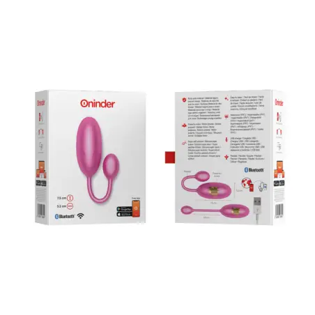 ONINDER - TOKYO HUEVO VIBRADOR ROSA 7.5 X 3.2 CM - APP GRATUITA 