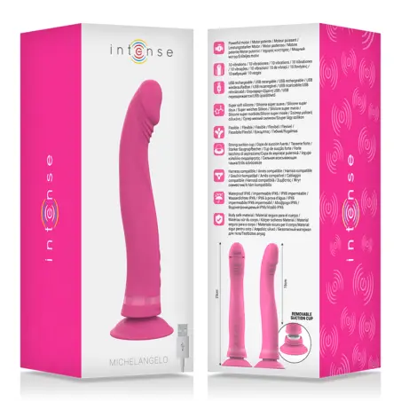 INTENSE - MICHELANGELO DILDO VIBRADOR SILICONA ROSA Rotadores y vibradores