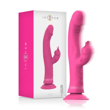 INTENSE - JULIO VIBRADOR RABBIT SILICONA ROSA 
