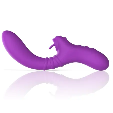 INTENSE - HARRY VIBRADOR FLEXIBLE CON LENGUA MORADO 