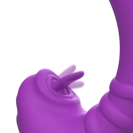 INTENSE - HARRY VIBRADOR FLEXIBLE CON LENGUA MORADO 