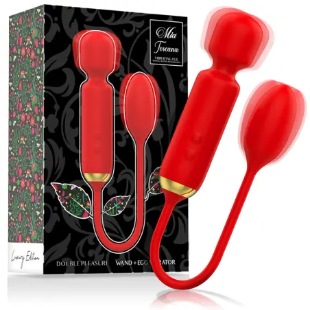 MIA - TOSCANA DOUBLE PLEASURE WAND + HUEVO VIBRADOR 