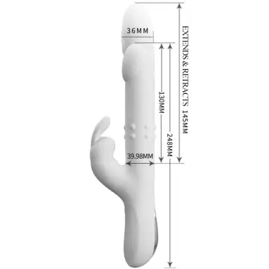 PRETTY LOVE - REESE VIBRADOR CON ROTACIÓN PLATEADO 