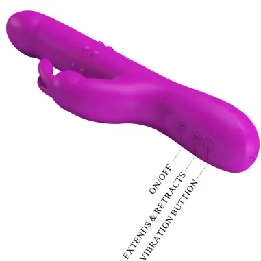 PRETTY LOVE - REESE VIBRADOR CON ROTACIÓN MORADO 