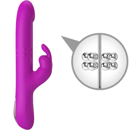 PRETTY LOVE - REESE VIBRADOR CON ROTACIÓN MORADO 