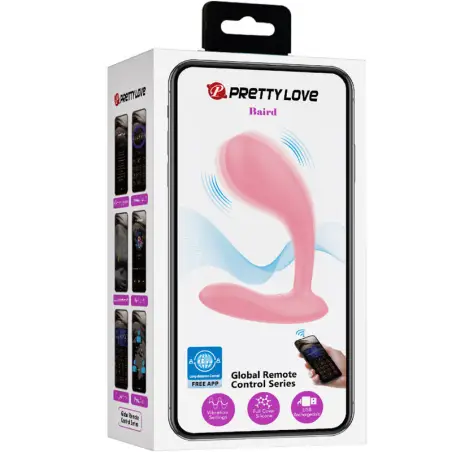 PRETTY LOVE - BAIRD G-SPOT 12 VIBRACIONES RECARGABLE ROSA APP Vibradores con APP