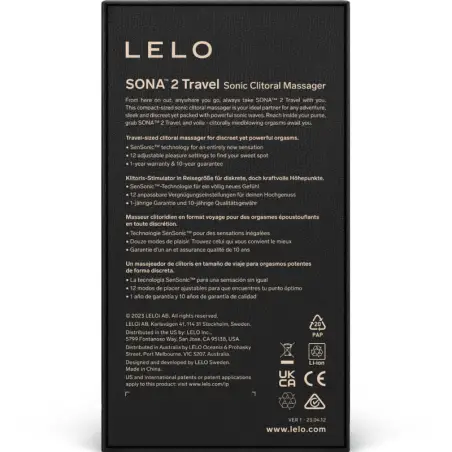 LELO - SONA 2 TRAVEL MASAJEADOR SÓNICO DE CLÍTORIS ROSA 