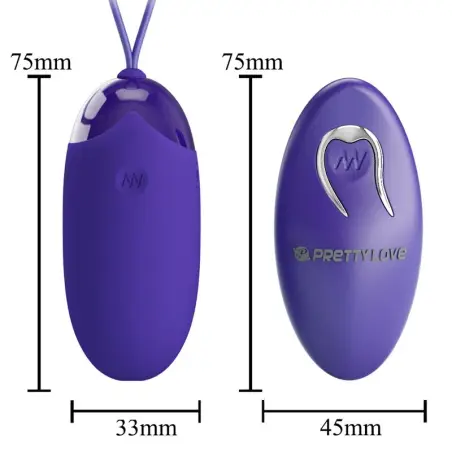 PRETTY LOVE - BERGER YOUTH HUEVO VIBRADOR CONTROL REMOTO VIOLETA 