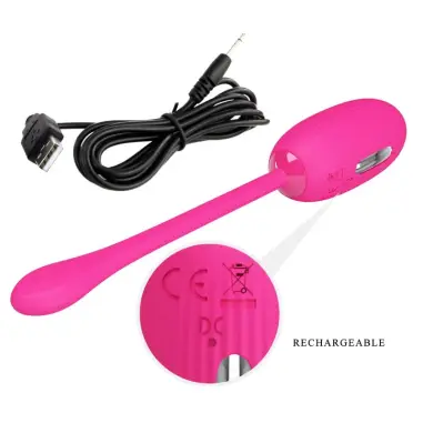 PRETTY LOVE - DOREEN HUEVO VIBRADOR RECARGABLE MAGENTA CONTROL REMOTO 