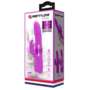 PRETTY LOVE - DOROTHY VIBRADOR CONEJO RECARGABLE MORADO 