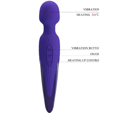 PRETTY LOVE - ANTONY YOUTH VIBRADOR WAND EFECTO CALOR VIOLETA Vibrador WAND