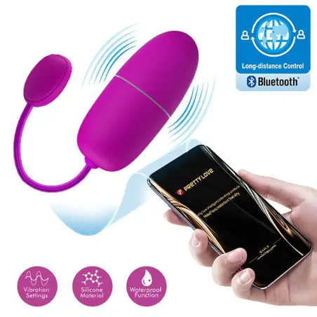 PRETTY LOVE - NYMPH HUEVO VIBRADOR CONTROLADO POR APP VIOLETA Huevos vibradores