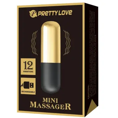 PRETTY LOVE - BALA VIBRADOR RECARGABLE DORADO 