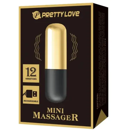 PRETTY LOVE - BALA VIBRADOR RECARGABLE DORADO 