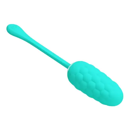 PRETTY LOVE - HUEVO VIBRADOR CON TEXTURA MARINA RECARGABLE VERDE AGUA 