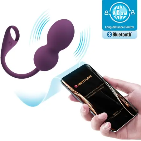 PRETTY LOVE - ELVIRA KEGEL BALLS APP CONTROL REMOTO MORADO 