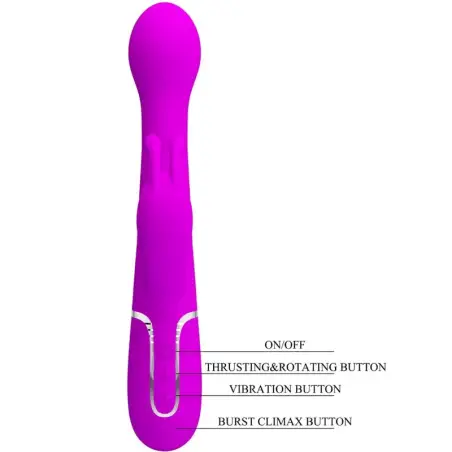 PRETTY LOVE - DEJON VIBRADOR RABBIT 3 EN 1 MULTIFUNCIÓN VIOLETA Vibradores Rabbit