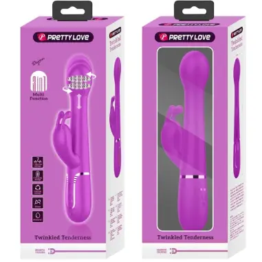 PRETTY LOVE - DEJON VIBRADOR RABBIT 3 EN 1 MULTIFUNCIÓN VIOLETA Vibradores Rabbit